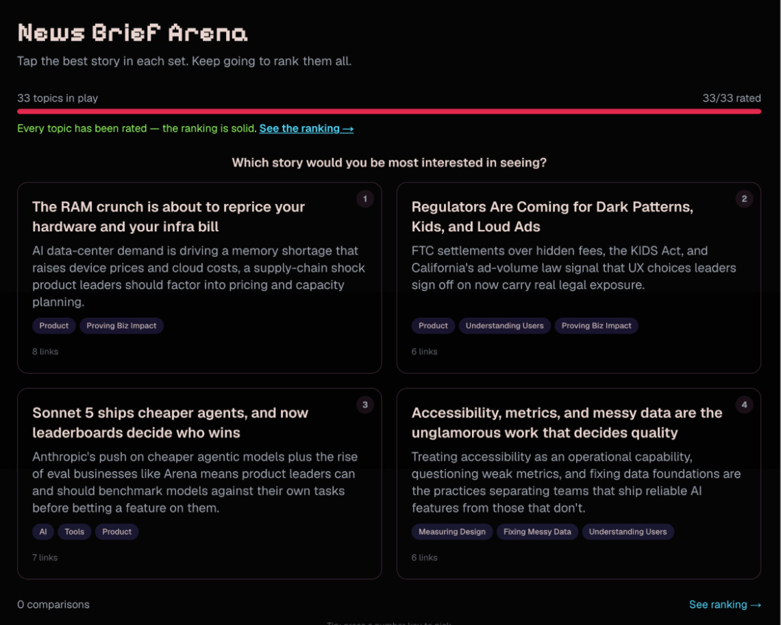 A filtering system to pick the best topics